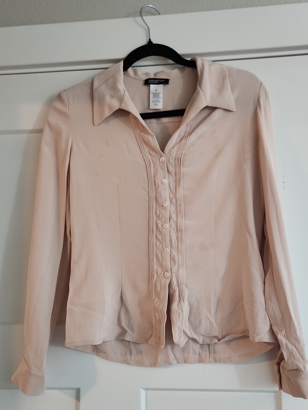 100% silk blouse Pale Pink Size 6